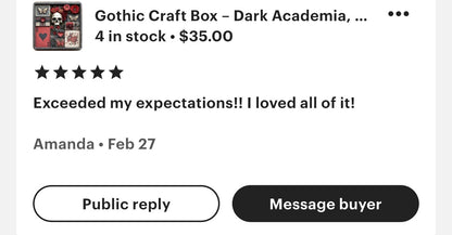 Gothic Craft Box  Dark Academia, Witchy Art Supplies DIY Kit