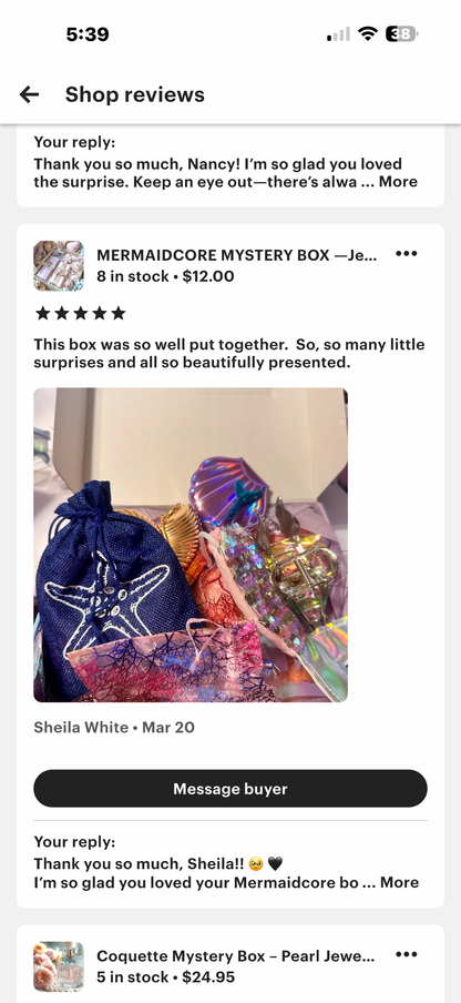 Mermaid Mystery Box 🧜‍♀️ Ocean Aesthetic Gift Set | Coastal Siren Surprise Box | Mermaidcore Fantasy Pack