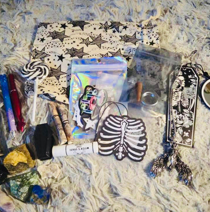 Witchy Mystery Box: Gothic Crystals, Charms, Stickers & Spells