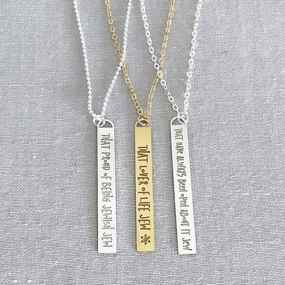 That You Define Who You Are Honorary Jew Necklace