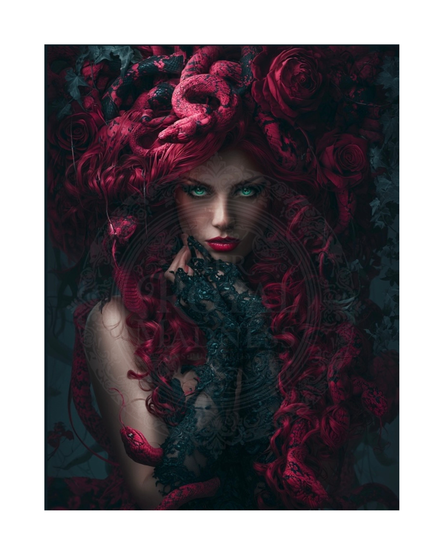 The Mad Queen’s Gallery Collection™ – Medusa Royale Collection (Set of 4 Gothic Fantasy Art Prints)