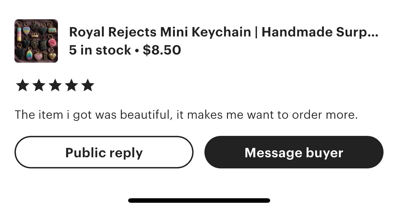 Royal Rejects Mini Keychain | Handmade Surprise Bag Charm