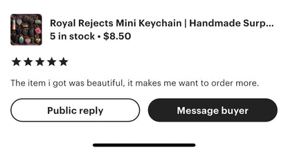 Royal Rejects Mini Keychain | Handmade Surprise Bag Charm