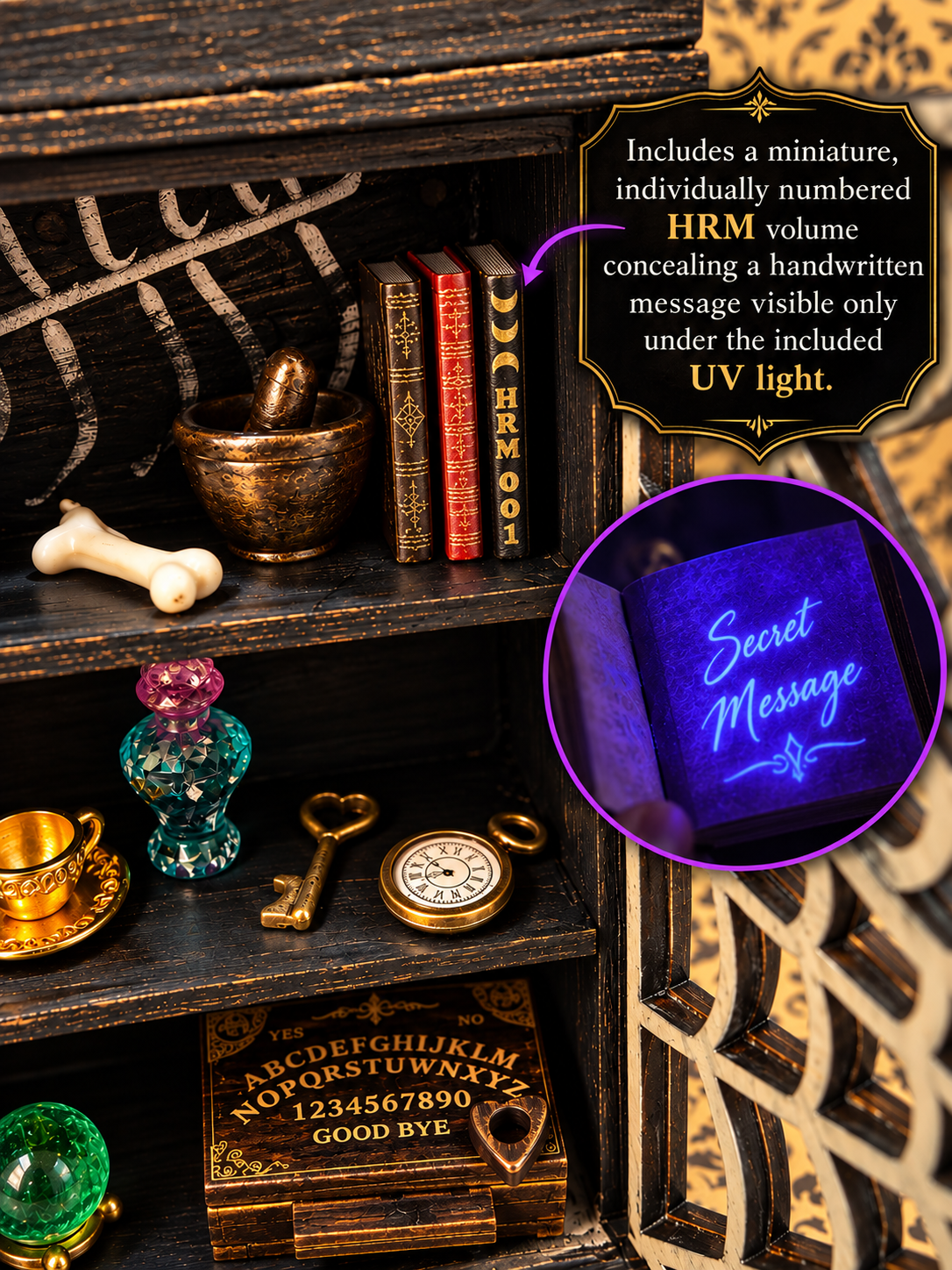 The Witching Hour | One-of-a-Kind Gothic Curiosity Cabinet No. 001 Miniature