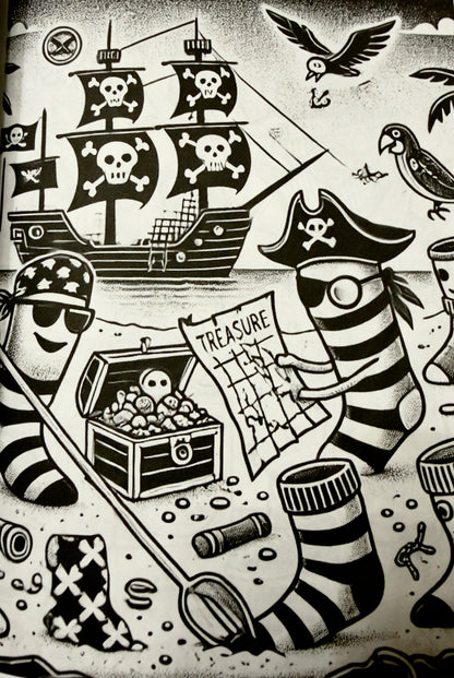 Socks Gone Rogue: The Unpaired and Unruly Coloring Book