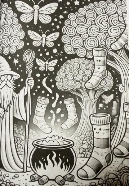Socks Gone Rogue: The Unpaired and Unruly Coloring Book