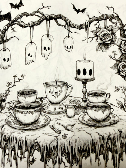 Graveyard Garden Party Coloring Book