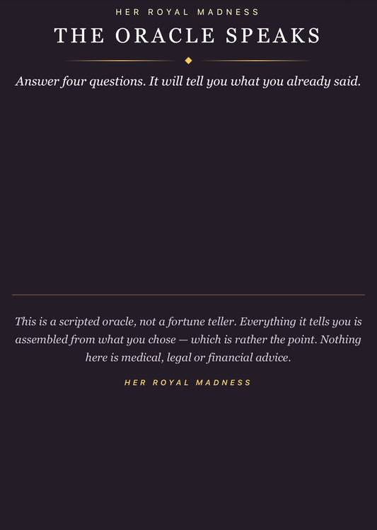 The Oracle Speaks — A Reading in Four Questions app