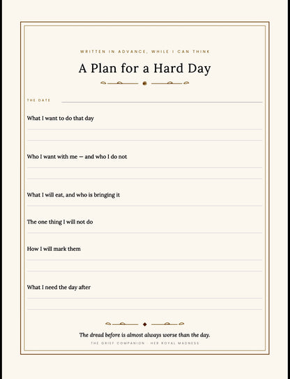 The Grief Companion — Printable Bereavement Workbook