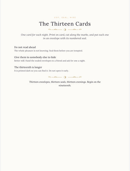 Thirteen Nights — A printable Halloween Ritual Kit