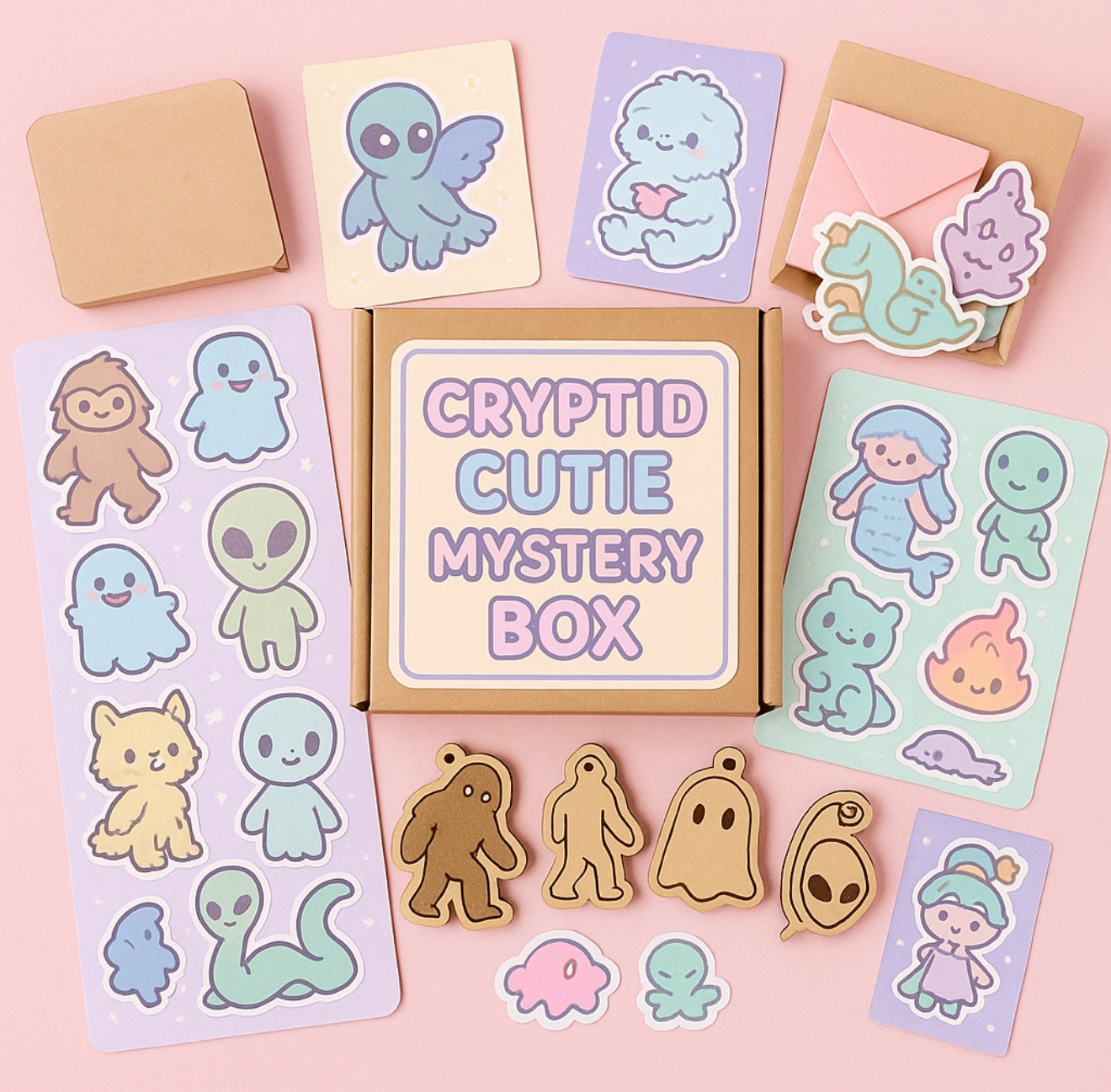 👻 Cryptid Cuties Mystery Box | Mothman, Bigfoot, Nessie & Cryptid Gifts