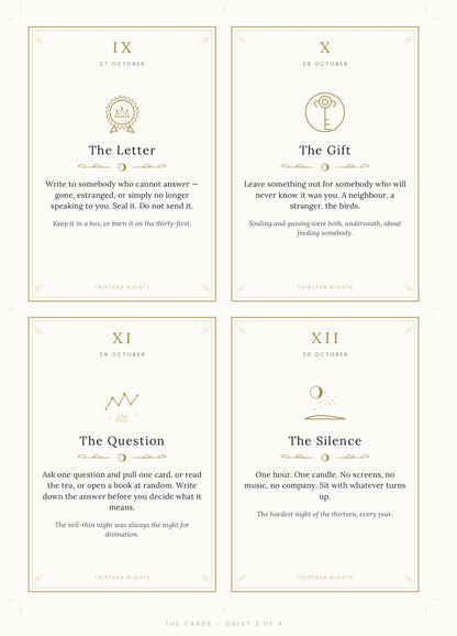 Thirteen Nights — A printable Halloween Ritual Kit