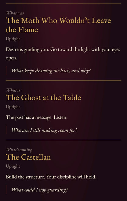 The Mad Queen's Oracle – Interactive Digital Oracle Deck | 33 Gothic Cards with Journal