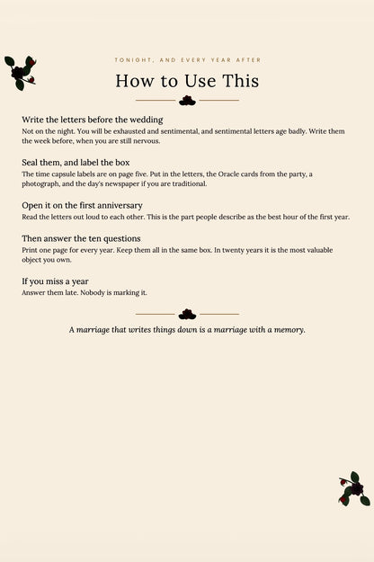The Wedding Companions — The Night Before, The Day, and The Year After
