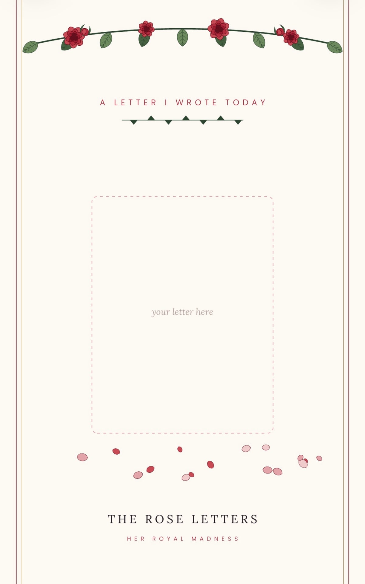 The Rose Letters — Printable Rose Stationery Set
