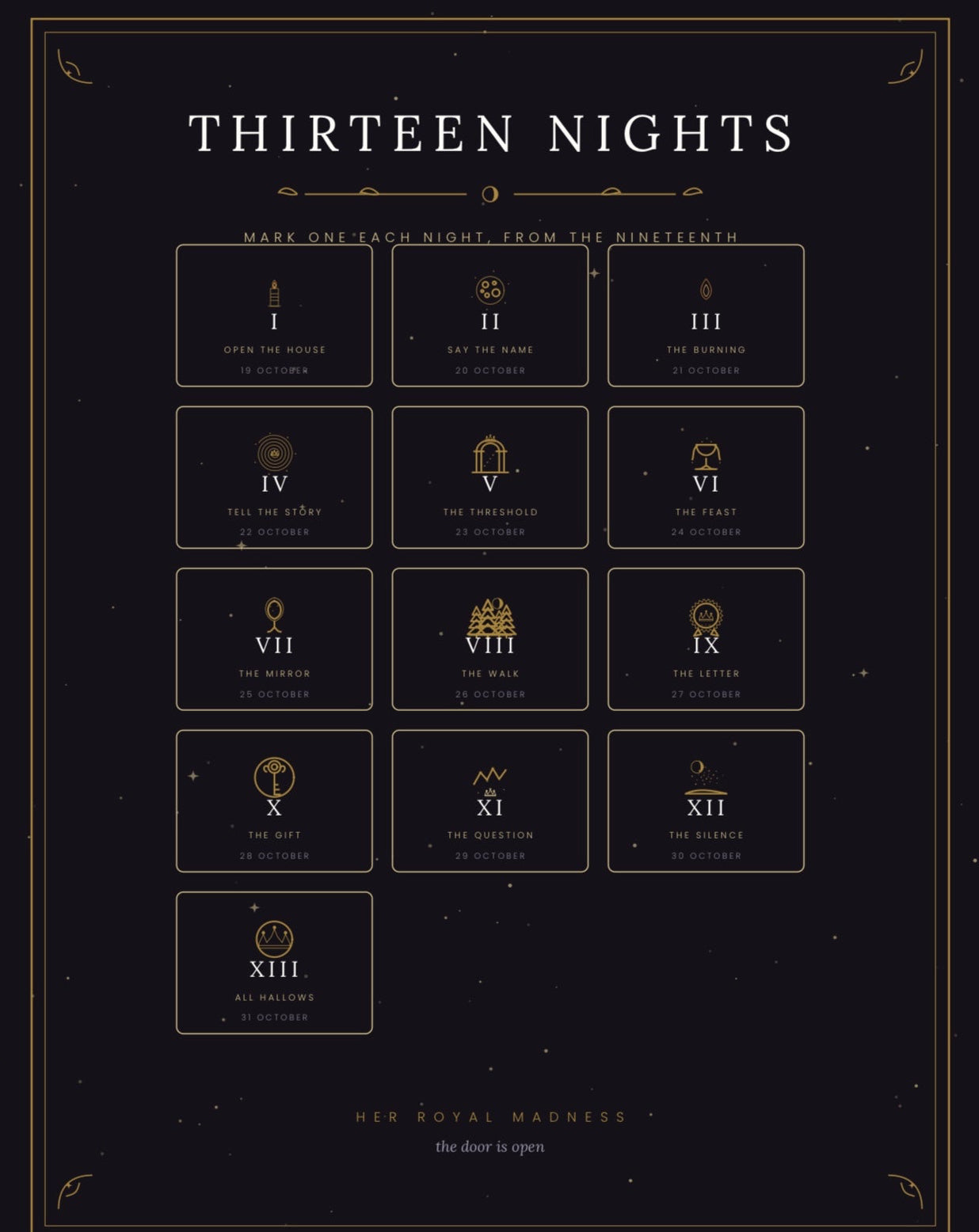Thirteen Nights — A printable Halloween Ritual Kit