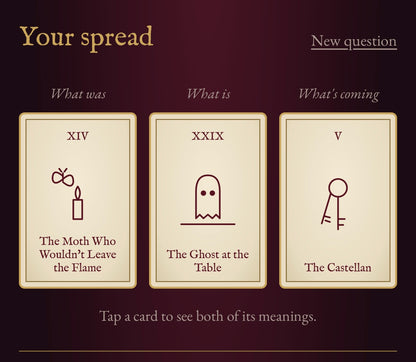 The Mad Queen's Oracle – Interactive Digital Oracle Deck | 33 Gothic Cards with Journal