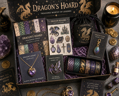 Dragon’s Hoard Mystery Box | Fantasy Dragon Gifts, Jewelry, Stickers & Stationery