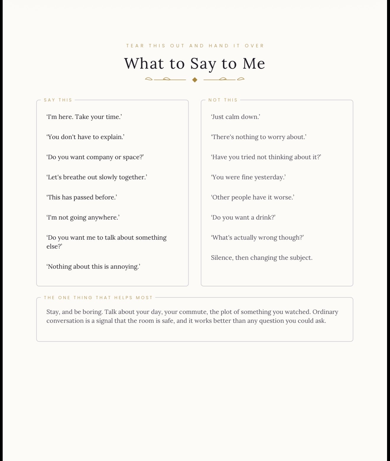 The Panic Protocol — A Field Manual for When Your Body Decides It’s an Emergency/ Printable Anxiety Coping Guide