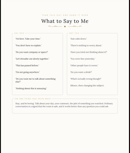 The Panic Protocol — A Field Manual for When Your Body Decides It’s an Emergency/ Printable Anxiety Coping Guide