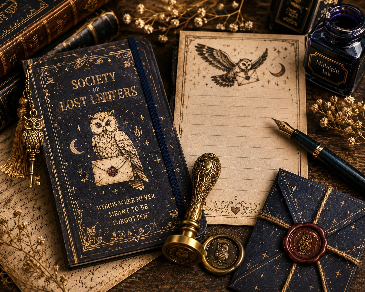 The Society of Lost Letters Mystery Box | Enchanted Stationery, Owl Gifts, Journals & Correspondence Treasures