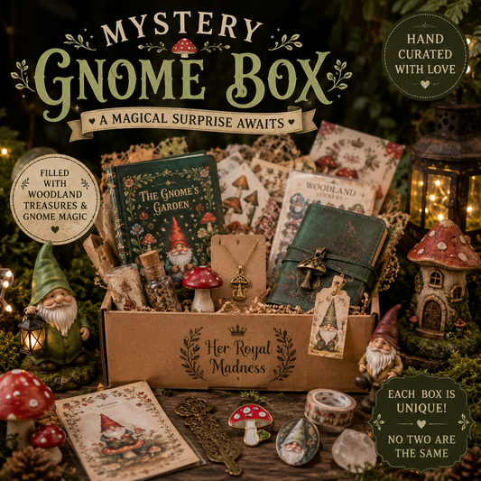 Mystery Gnome Box | Whimsical Gnome Gift Box | Cottagecore Mystery Box | Garden Gnome Surprise | Fantasy Gift for Gnome Lovers
