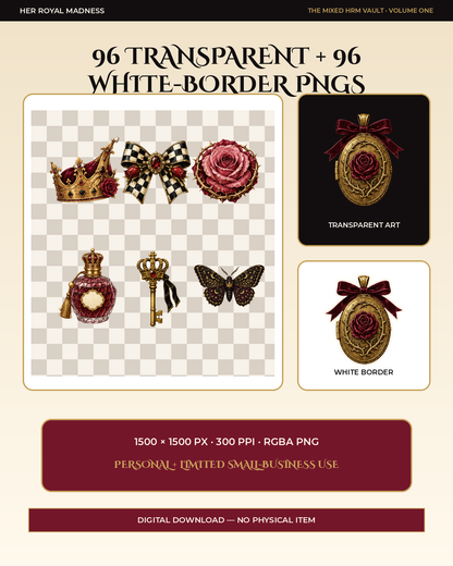 The Mixed HRM Vault
96 Gothic-Royal Printable & Digital Stickers