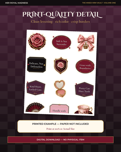 The Mixed HRM Vault
96 Gothic-Royal Printable & Digital Stickers