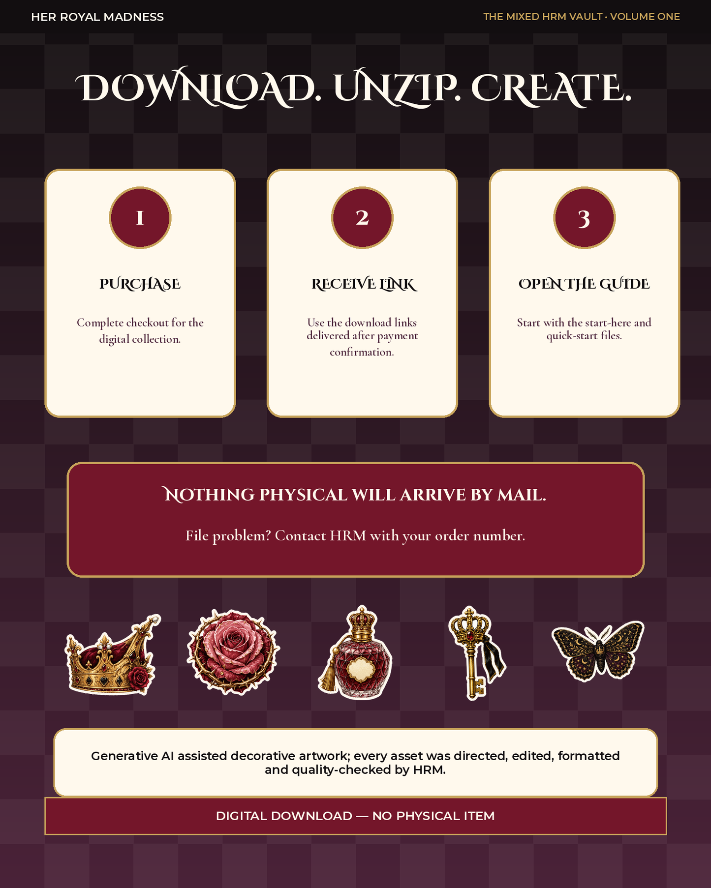 The Mixed HRM Vault
96 Gothic-Royal Printable & Digital Stickers