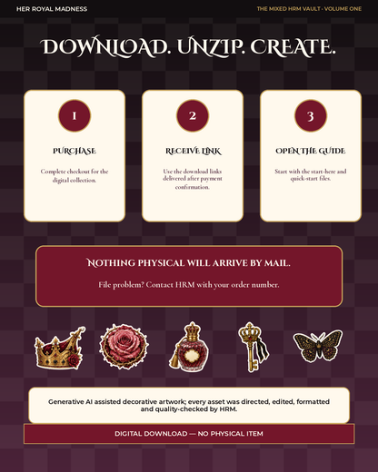 The Mixed HRM Vault
96 Gothic-Royal Printable & Digital Stickers