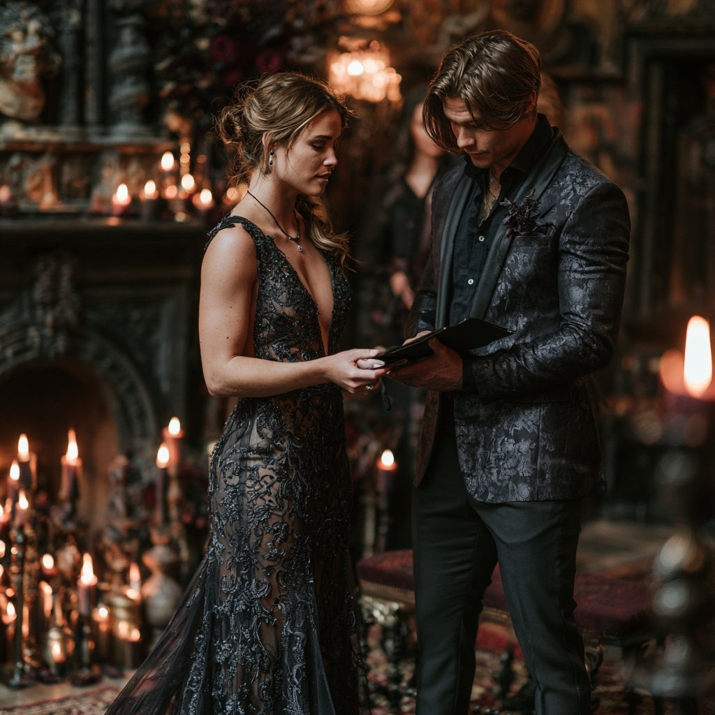 60-Page Gothic Wedding Planner: Printable and Fillable PDFs, Editable PowerPoint, Excel Dashboard