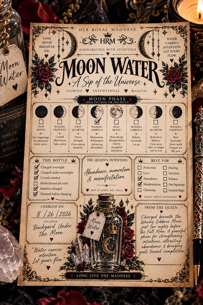 Current LUNAR PHASE Moon Water