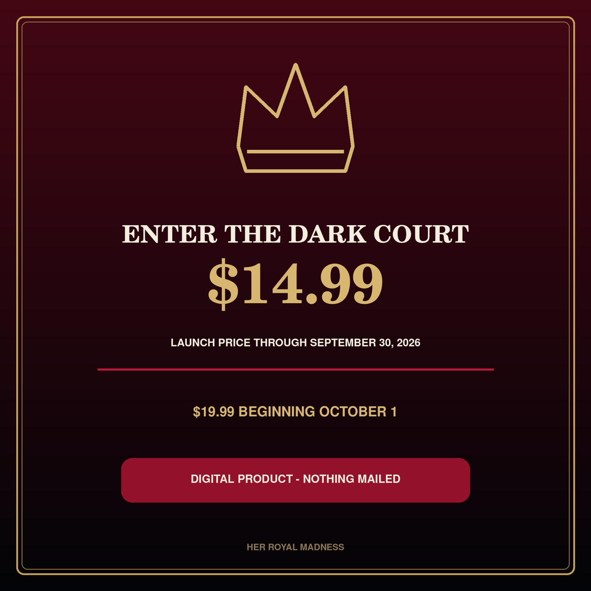 31 Nights in the Mad Queen's Dark Court Printable/Digital