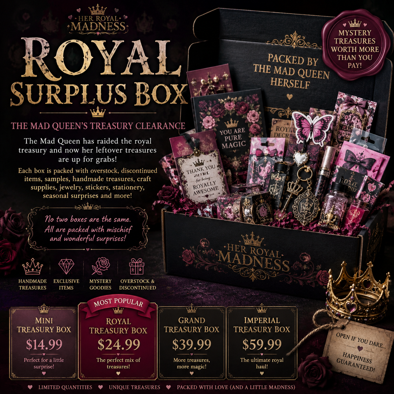 Royal Surplus Box – The Mad Queen’s Treasury Clearance