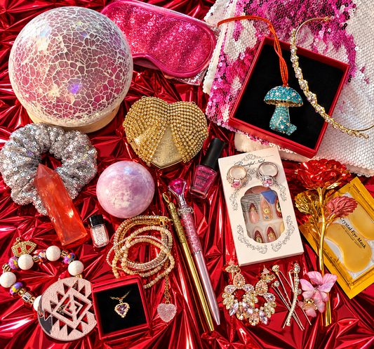 Once Upon a Sparkle Pack  Fairytale Curated Gift Set with Charms, Jewelry, Stickers, Pens, Crystals, Candles & Magical Accessories