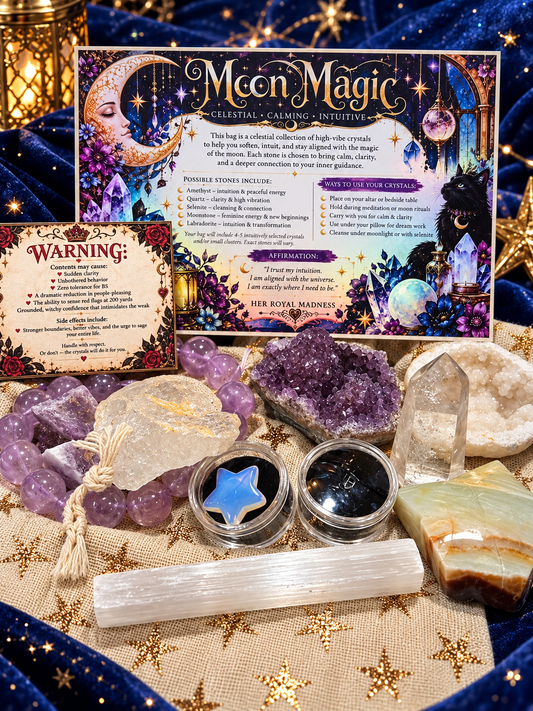 Crystal Bag | Witchy Crystals & Celestial Magic | Healing Stones Box