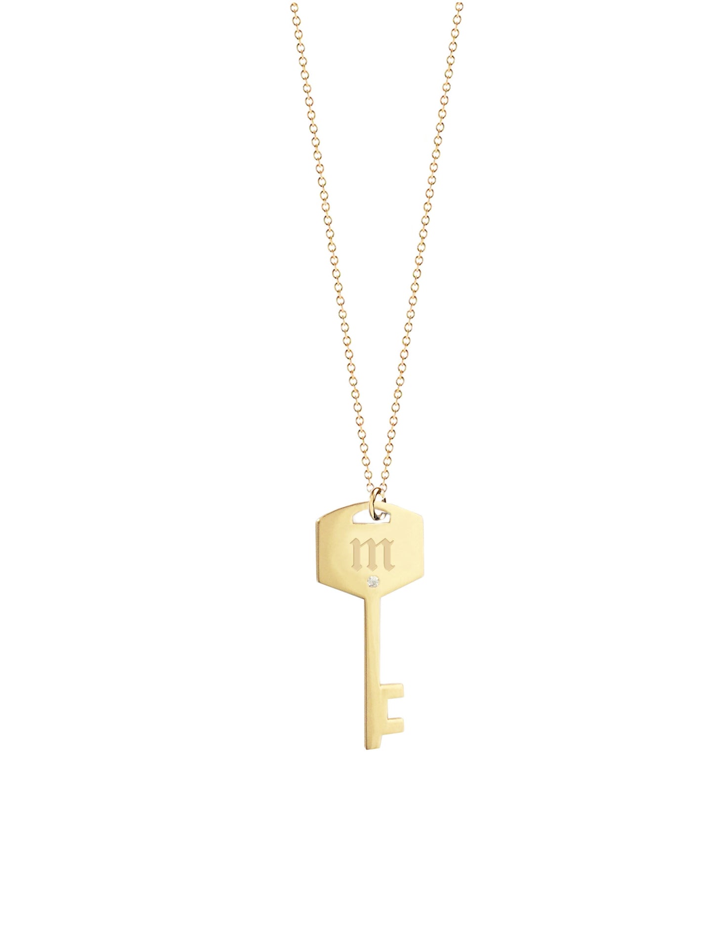 Personalized Key Diamond Necklace