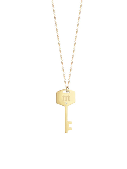 Personalized Key Diamond Necklace