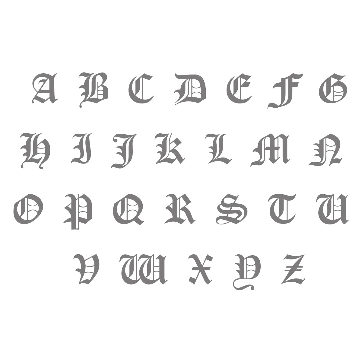 Noah Gothic Initial Necklace
