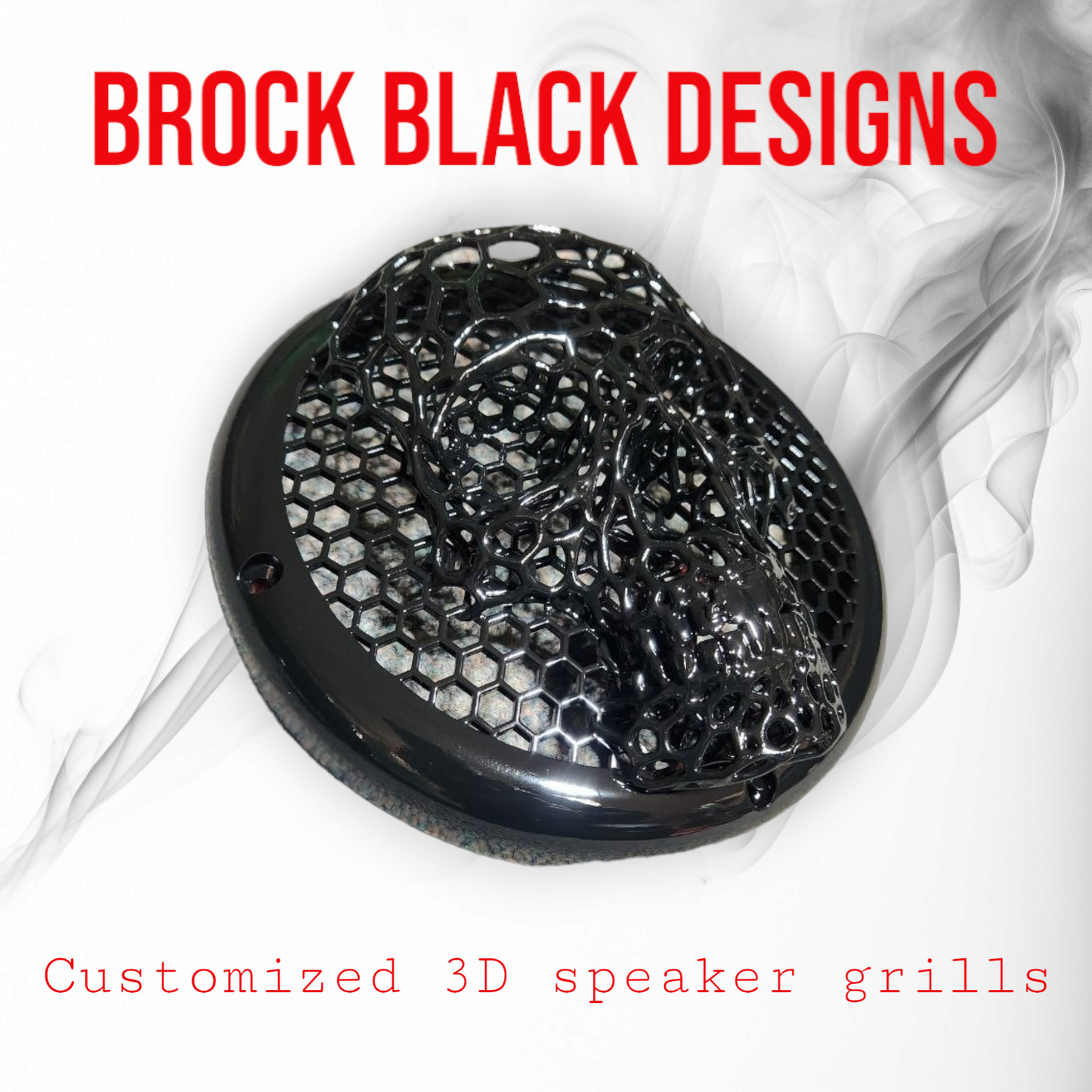 A set of bag webbed skull speakers grill covers