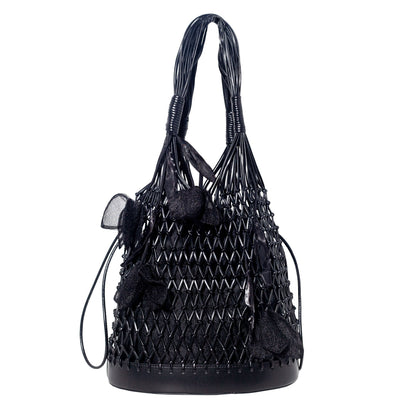 Secret Garden Macramé Tote Bag with Removable Pouch