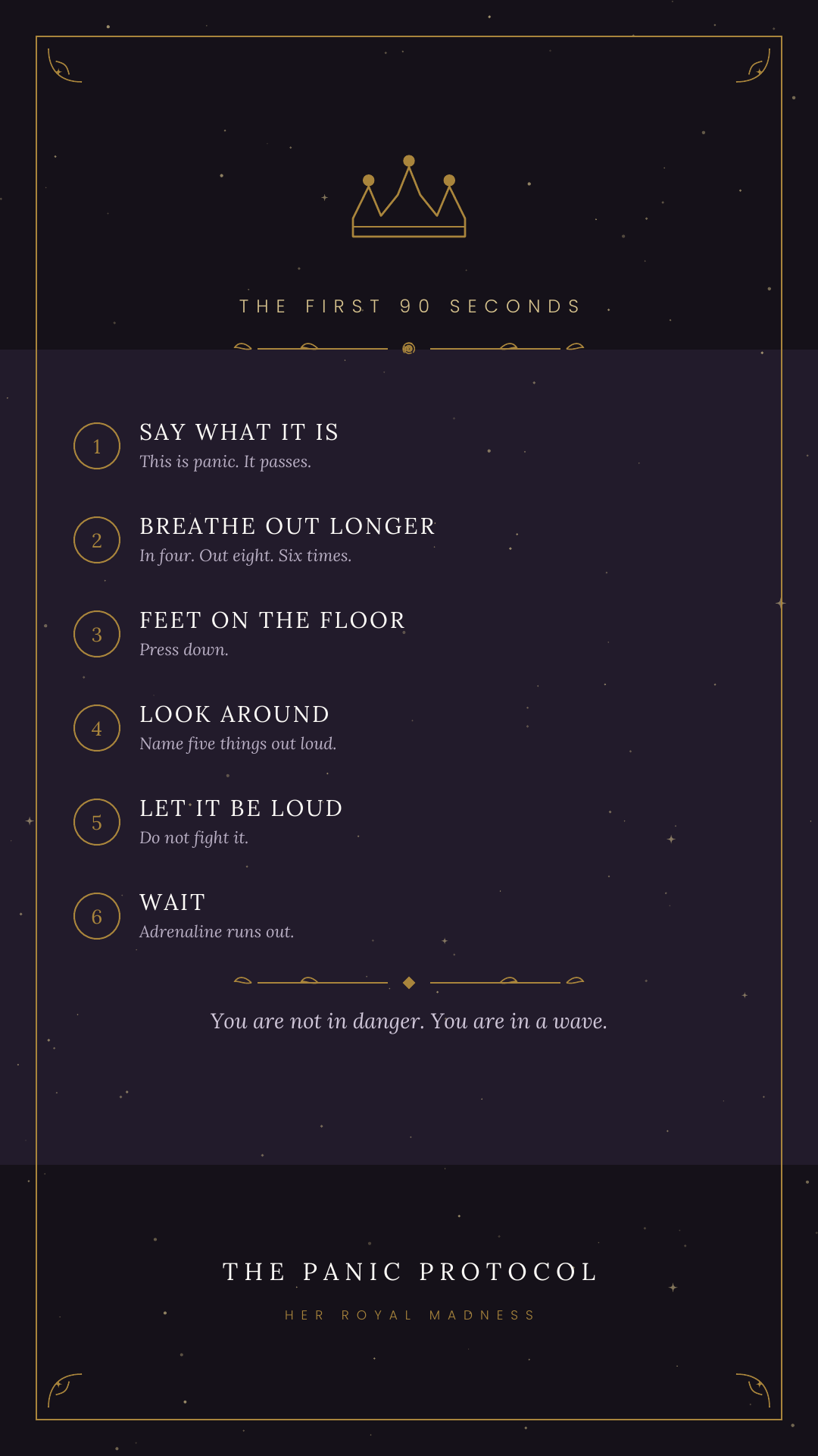 The Panic Protocol — A Field Manual for When Your Body Decides It’s an Emergency/ Printable Anxiety Coping Guide