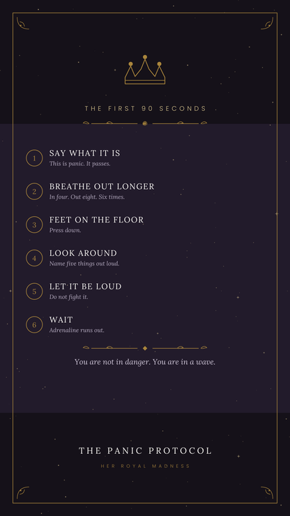 The Panic Protocol — A Field Manual for When Your Body Decides It’s an Emergency/ Printable Anxiety Coping Guide