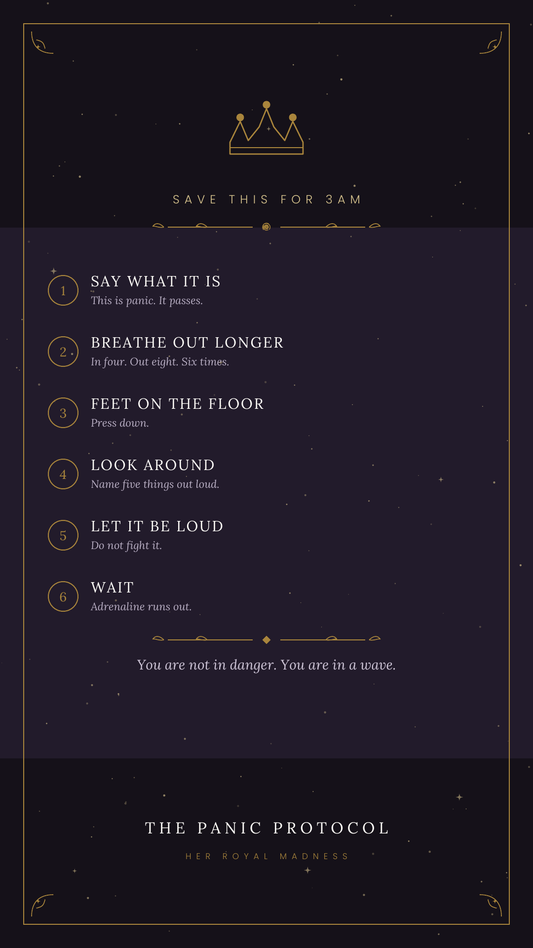 The Panic Protocol — A Field Manual for When Your Body Decides It’s an Emergency/ Printable Anxiety Coping Guide