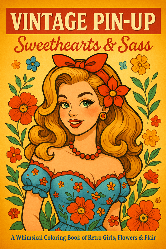 Vintage Pin Up Coloring Book: Sweethearts & Sass