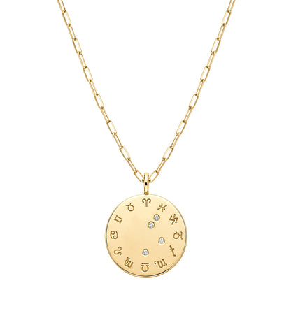 Zodiac Diamond Wheel Necklace