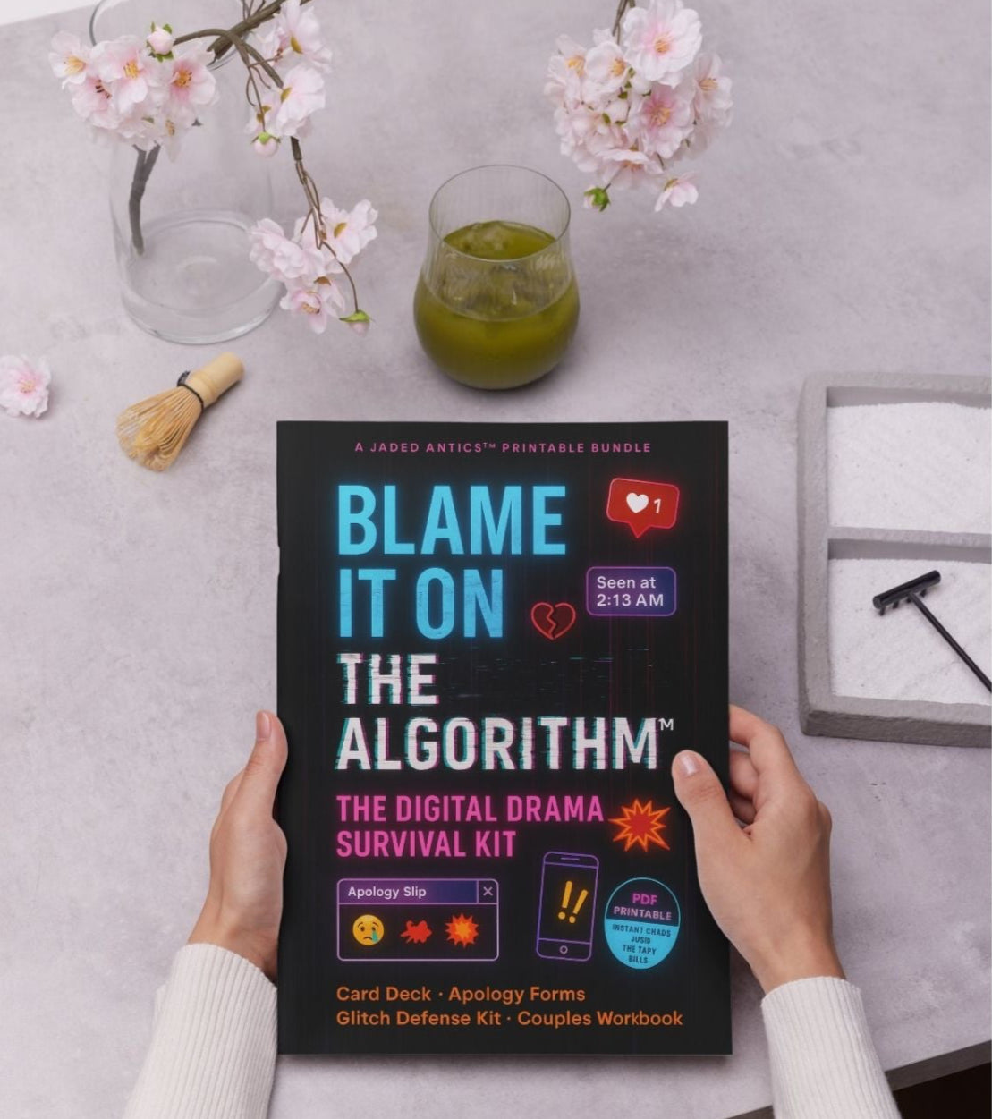 Blame It on the Algorithm – Viral Relationship Glitch Guide | Digital Download for Couples, Therapy Humor, Social Media Survival