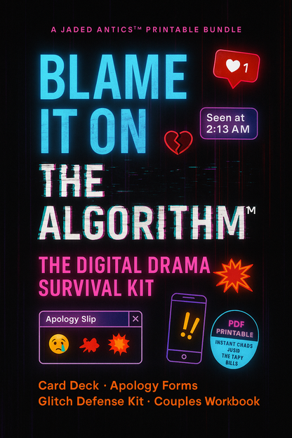 Blame It on the Algorithm – Viral Relationship Glitch Guide | Digital Download for Couples, Therapy Humor, Social Media Survival