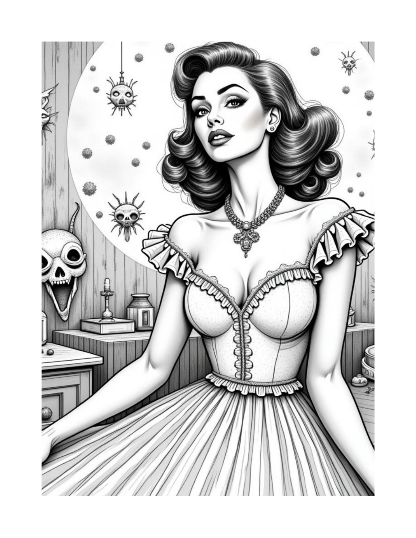 Cursed Housewife Club: Pretty in Peril Coloring Book