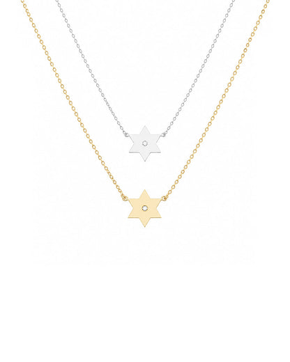 Golda Diamond Star of David Necklace